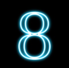 数字、８