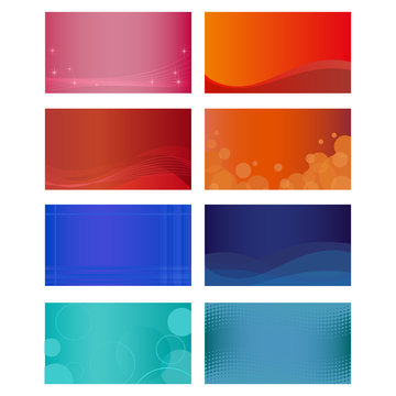Set of abstract colorful  business cards pattern