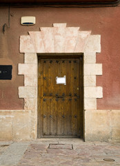 Vintage door in Cuenca, Spain