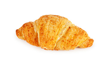 Breakfast concept - croissant isolated on white