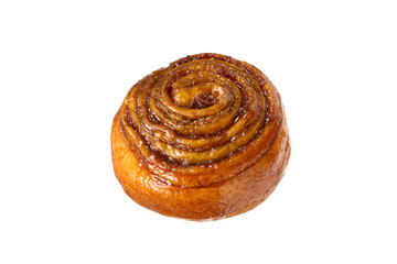 Delicous Cinnamon Roll Isolated on a White Background