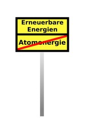 Schild: Erneuerbare Energien