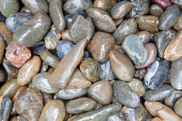 Stone-abstract background with round peeble stones