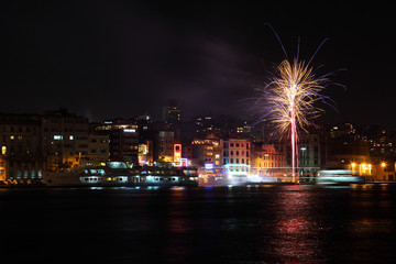 Fireworks in Istanbul, Turkey