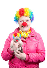 Funny Kitten and clown