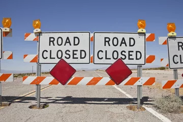 Poster Desert Road Closure © trekandphoto