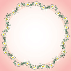 flowers il line strip - illustration