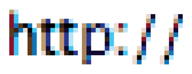 Cercles muraux Pixels http logo