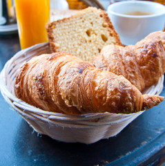 Breakfast with coffee