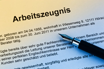 Arbeitszeugnis in deutscher Sprache