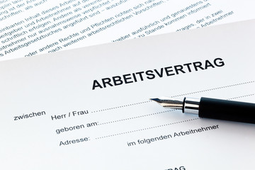 Arbeitsvertrag in deutscher Sprache