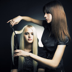 Customer and stylist