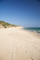 Fototapeta na wymiar piasek plaży Punta Paloma