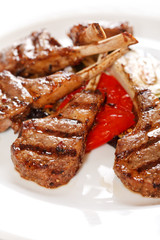 Grilled meat ribs