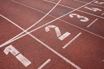 Fototapeta premium Running track starting line