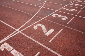 Fototapeta premium Running track starting line