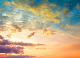 Naklejka na ściany i meble Sunset Background Cloudscape