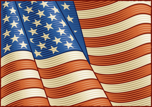 Vintage American Flag (close up)