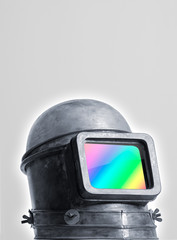 Helm mit Regenbogen