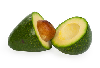 Avocados isolated on a white background