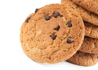 Close-up of chocolate chip cookies