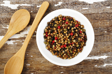 peppercorns on a plate