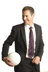 Geschäftsmann mit Ball