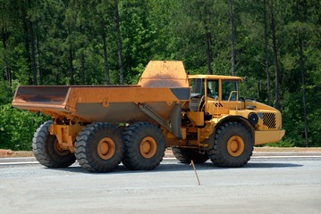 Heavy Equipment Dump Truck at construction site