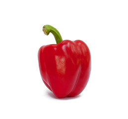 sweet pepper red color on white background