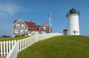 Nobska lighthouse located on Cape Cod, Massachusetts, USA