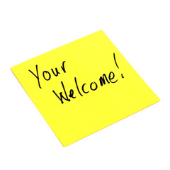Note of Welcoming