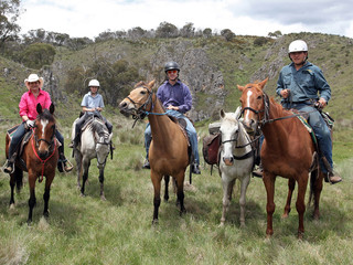 group of riders