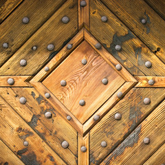Abstract wooden texture with hobnails