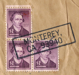 Patrick Henry One Dollar Stamps, 1955 - obrazy, fototapety, plakaty