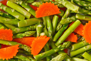 asparagus and carrot