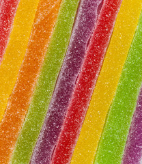 Close-up of strip colorful candy