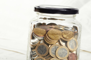 coins in the jar