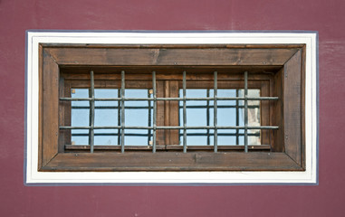 Old window with grid