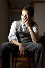 Fototapeta premium Upset Business Man
