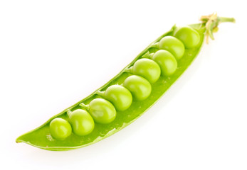 green peas isolated on white