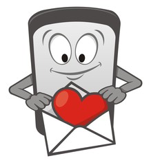 Mobile love cartoon