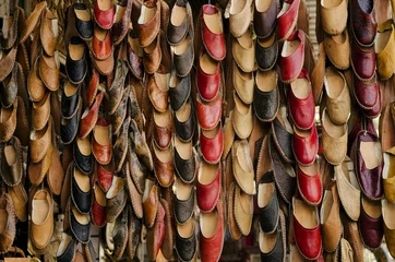 Papier Peint photo Egypte traditional slippers in souk of cairo egypt