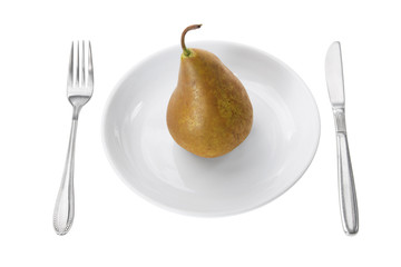 Pear on Plate