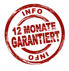 12 Monate garantiert / vektor