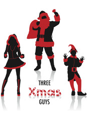 Xmas guys silhouettes