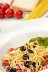 Spaghetti with vegetables