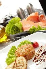 appetizer with salmon