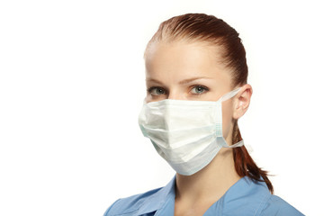 medical doctor in the surgeon's mask