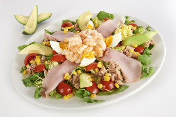dish of fisch and vegetables