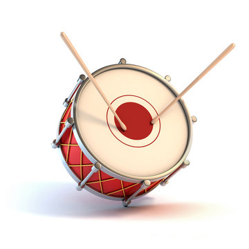 bass drum instrument 3d illustration